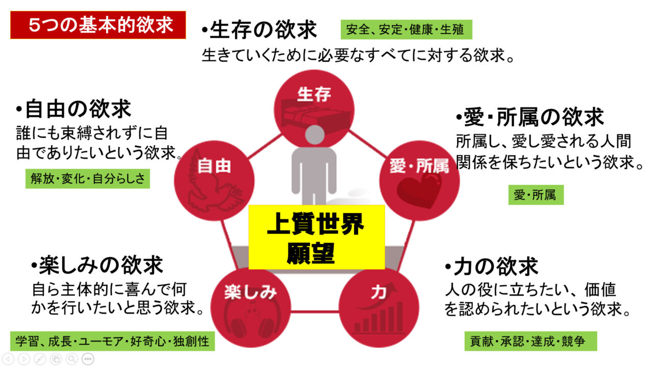 5つの基本的欲求サーベイ